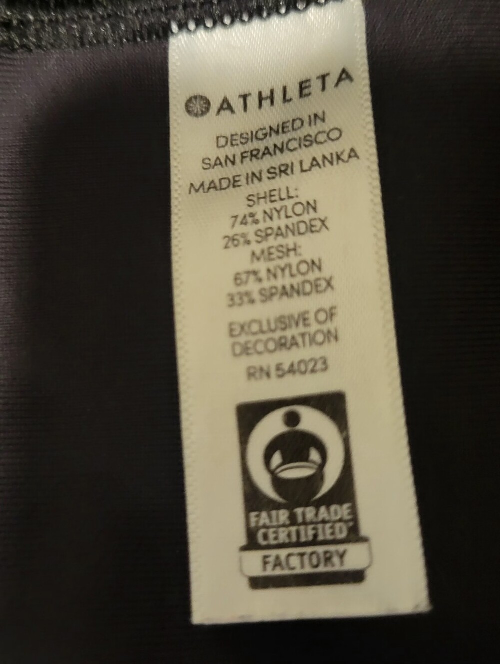 Athleta Black High-Waist Athletic Leggings with Sheer Stripe Detail - Picture 5 of 5